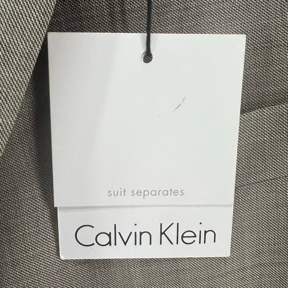 Calvin Klein Blazer Mens 42 Long Tan 100% Wool Suit Jacket Sport Coat New - Picture 14 of 15